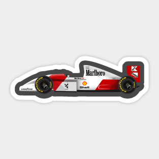 Ayrton Senna's McLaren Honda MP4/8 Illustration Sticker